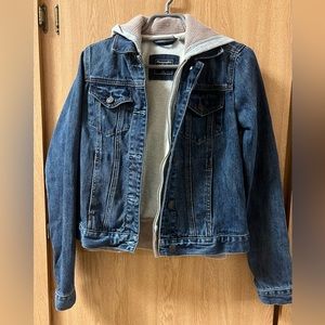 Abercrombie denim jacket with zipper included. Great condition